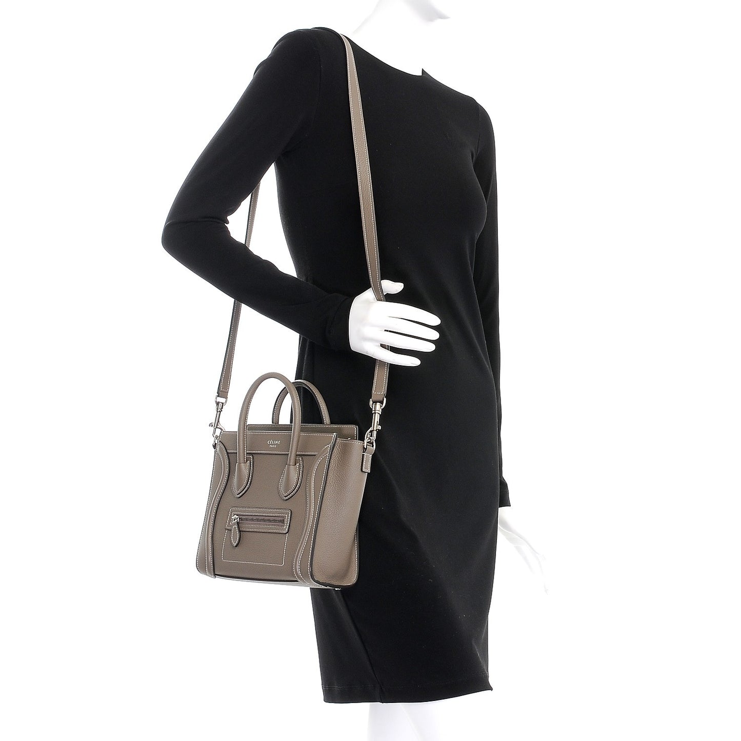 Drummed Calfskin Nano Luggage Souris