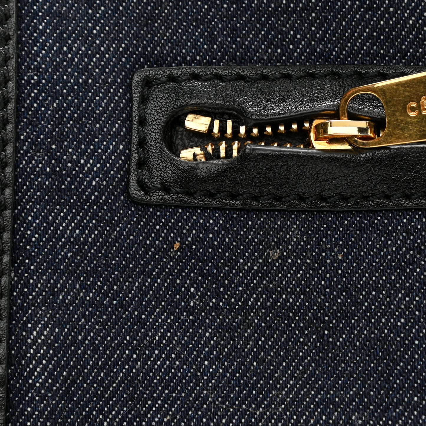 Smooth Calfskin Denim Medium Trapeze Blue