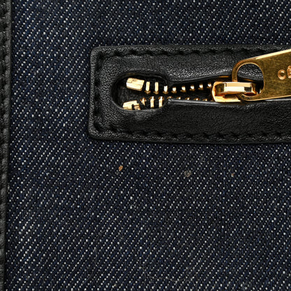 Celine Smooth Calfskin Denim Medium Trapeze Blue 8 of 12