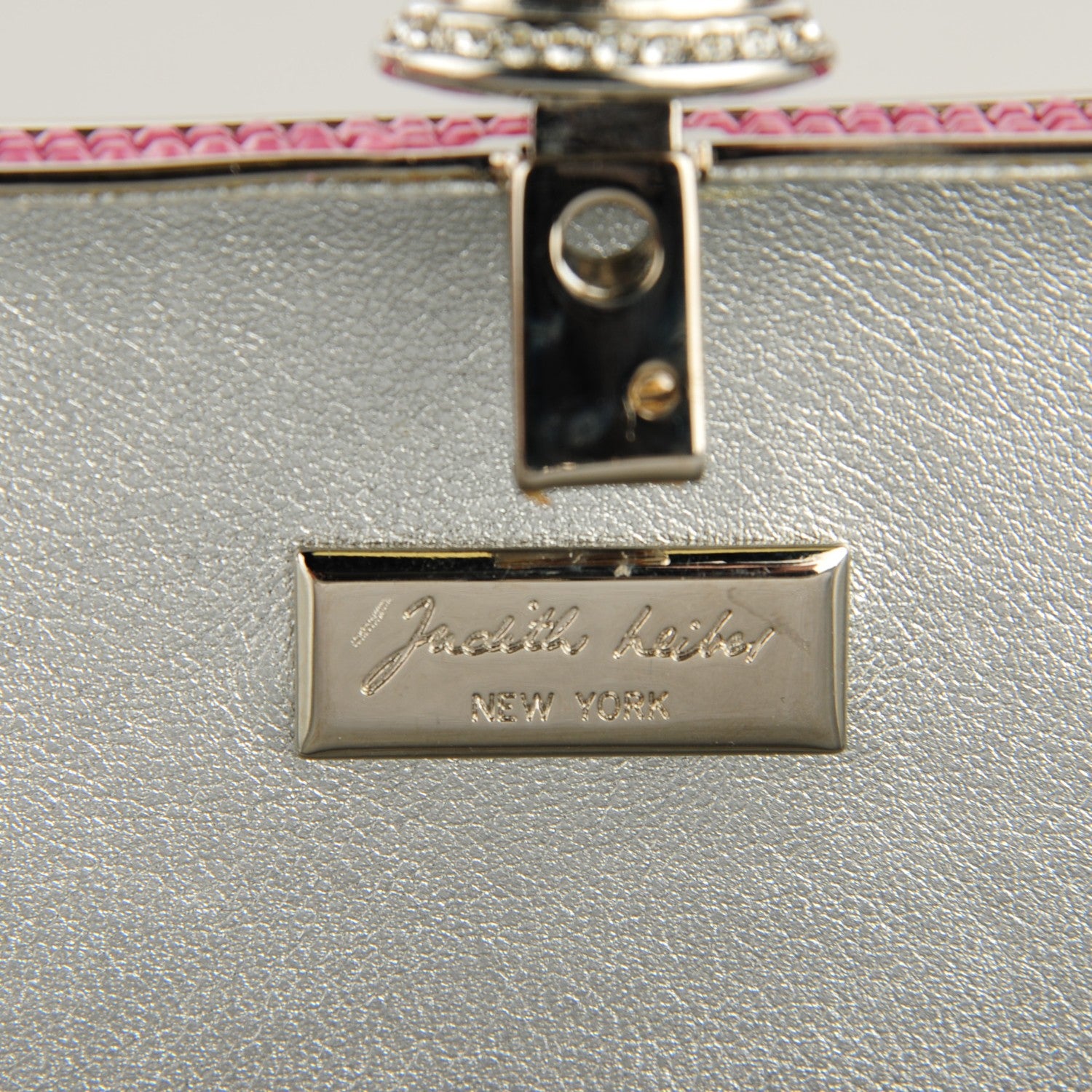 Judith Leiber Swarovski Crystal Minaudière Clutch Pink 5 of 6