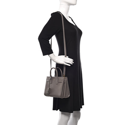 Saint Laurent Calfskin Nano Sac De Jour Fog 2 of 12