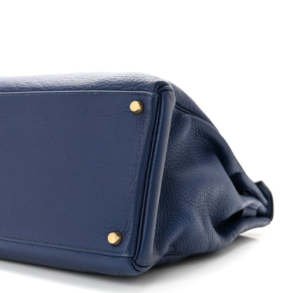 Hermes Taurillon Clemence Kelly Retourne 40 Bleu De Malte 10 of 12