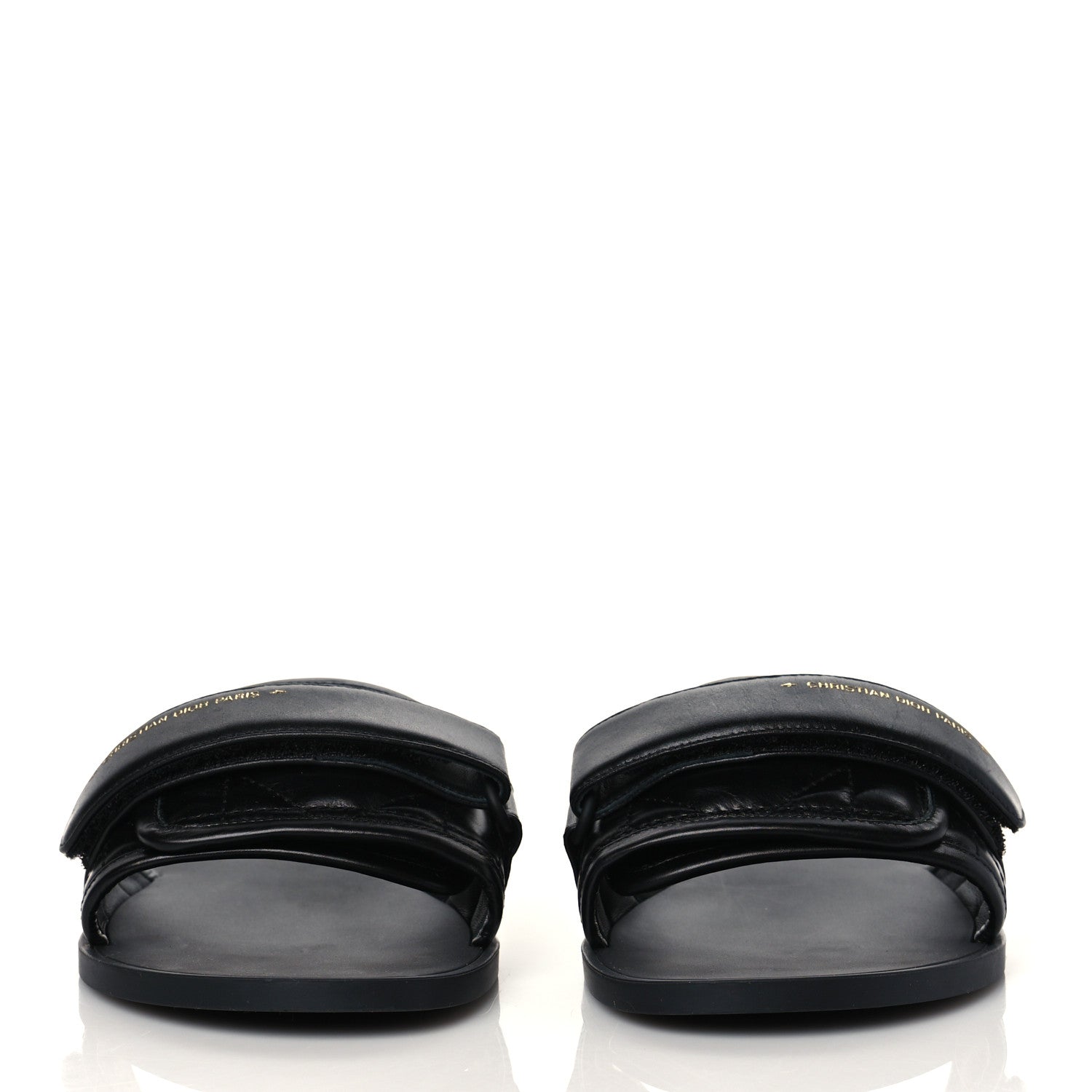 Christian Dior Calfskin Cannage Dio(r)evolution Slide Sandals 39 Black 2 of 9
