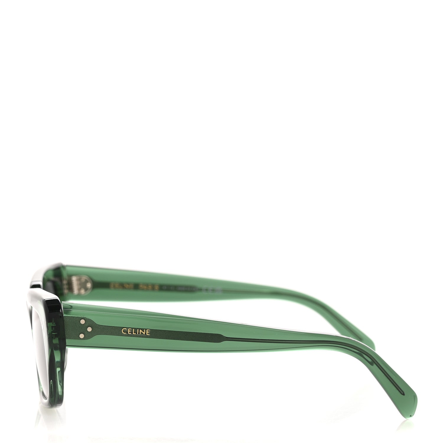 Celine Acetate Rectangular Sunglasses CL40267U Green 1777080