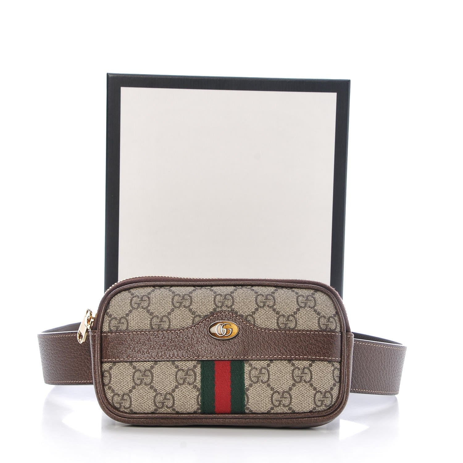 Gucci GG Supreme Monogram Ophidia Belted iPhone Case 95 38 Dark Brown 9 of 9