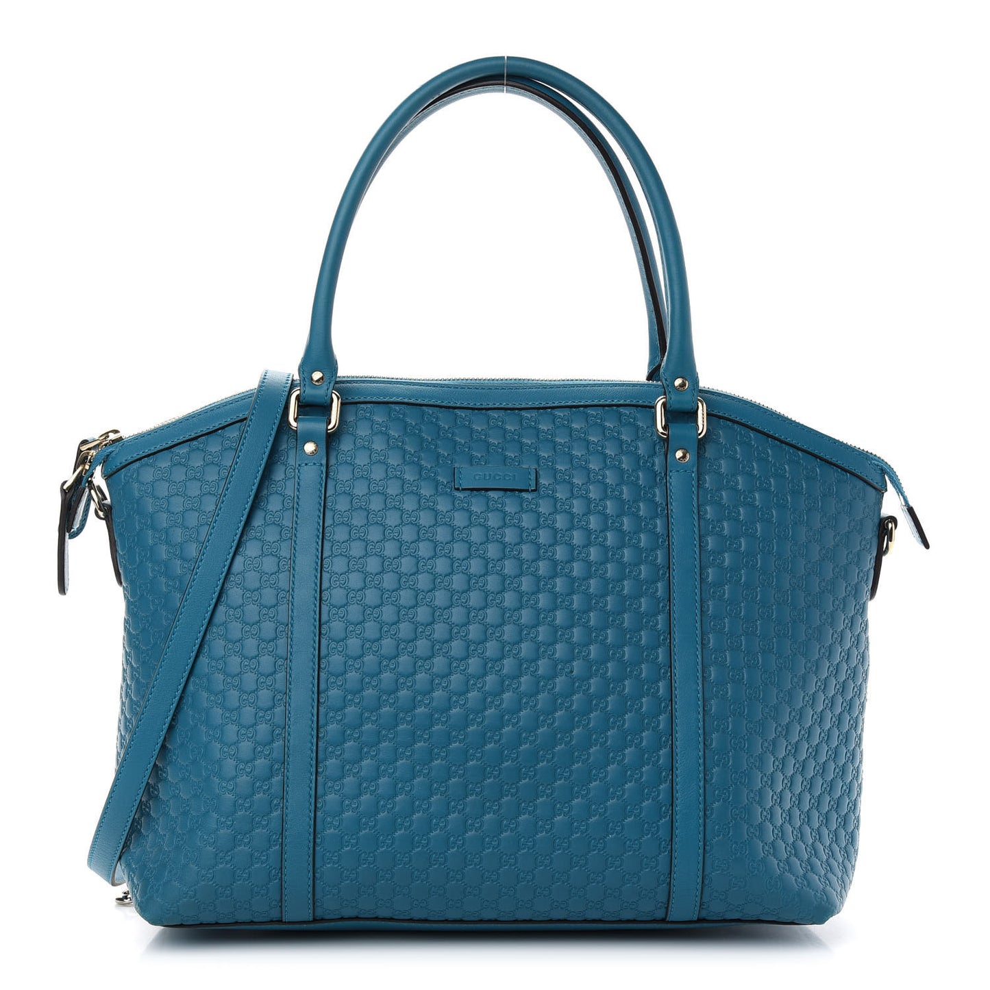 Soft Microguccissima Dome Satchel Deep Cobalt