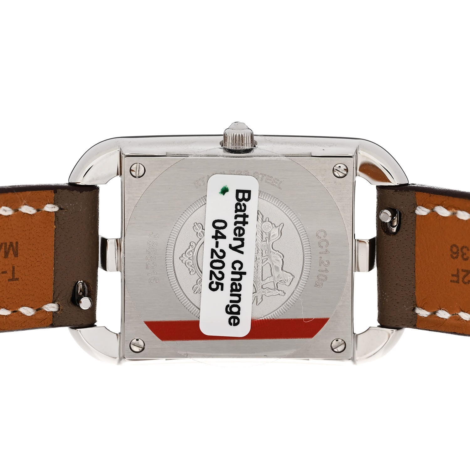 Hermes Stainless Steel Swift 23mm Cape Cod Double Tour Quartz Watch Etoupe 4 of 5