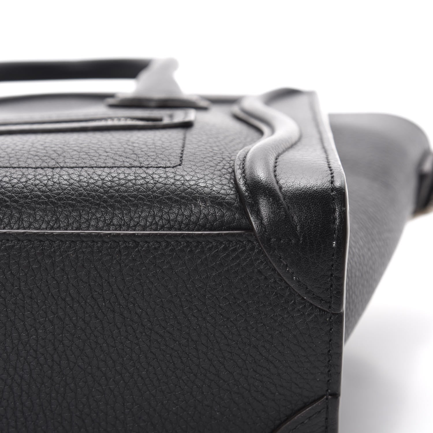 Celine Drummed Calfskin Nano Luggage Black 8 of 13