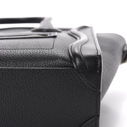 Celine Drummed Calfskin Nano Luggage Black 8 of 13
