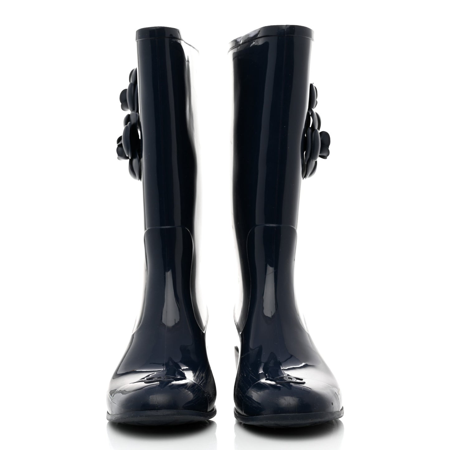 Rubber Camellia Rain Boots 41 Dark Blue