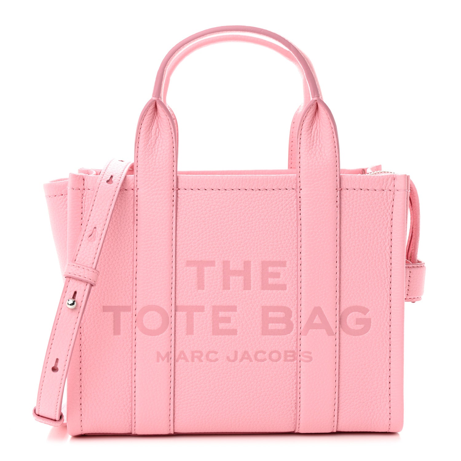 Marc Jacobs MARC JACOBS Grained Calfskin Small The Tote Bag Ribbon Pink 1 of 11