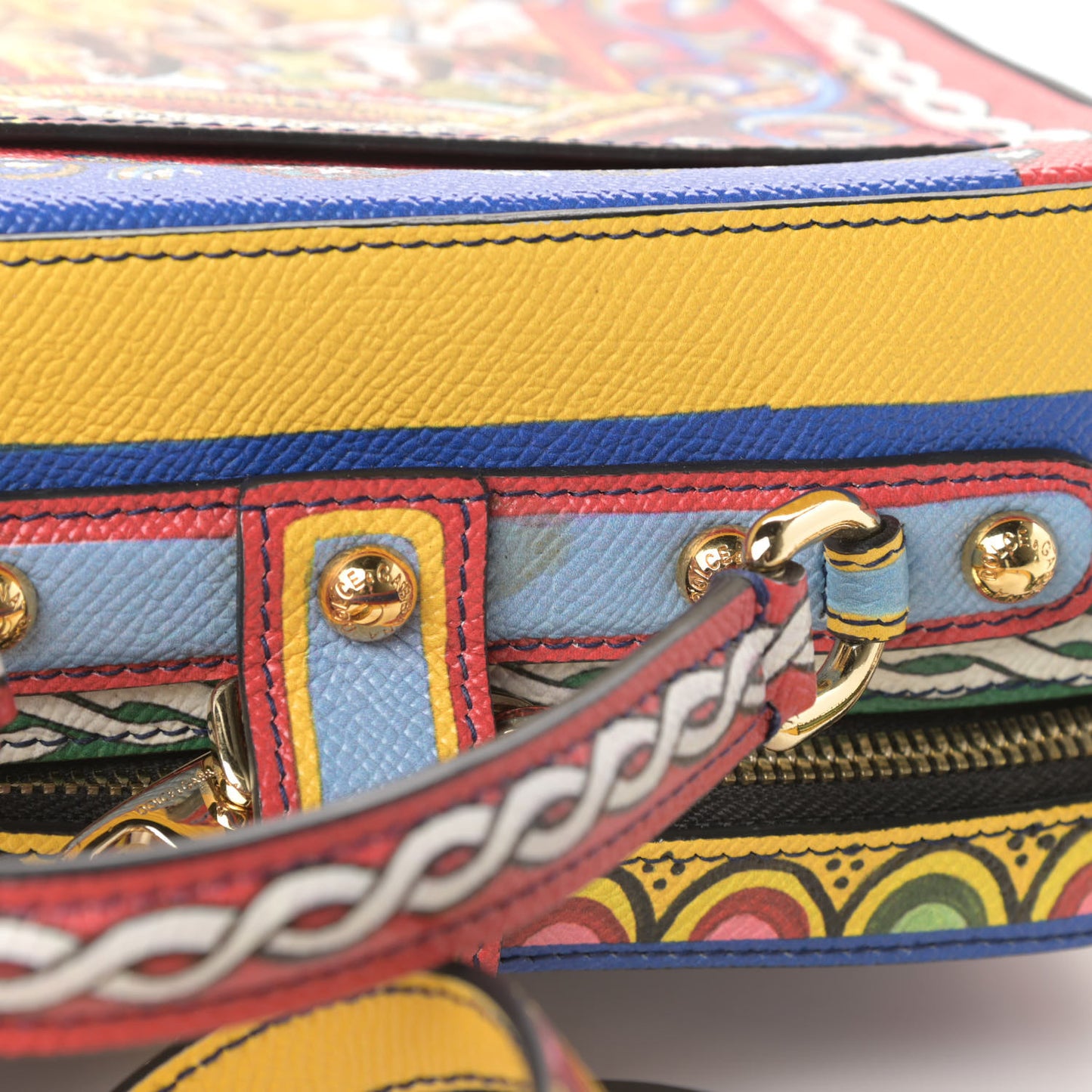 Dauphine Teatro dei Pupi Printed Box Bag Multicolor Red