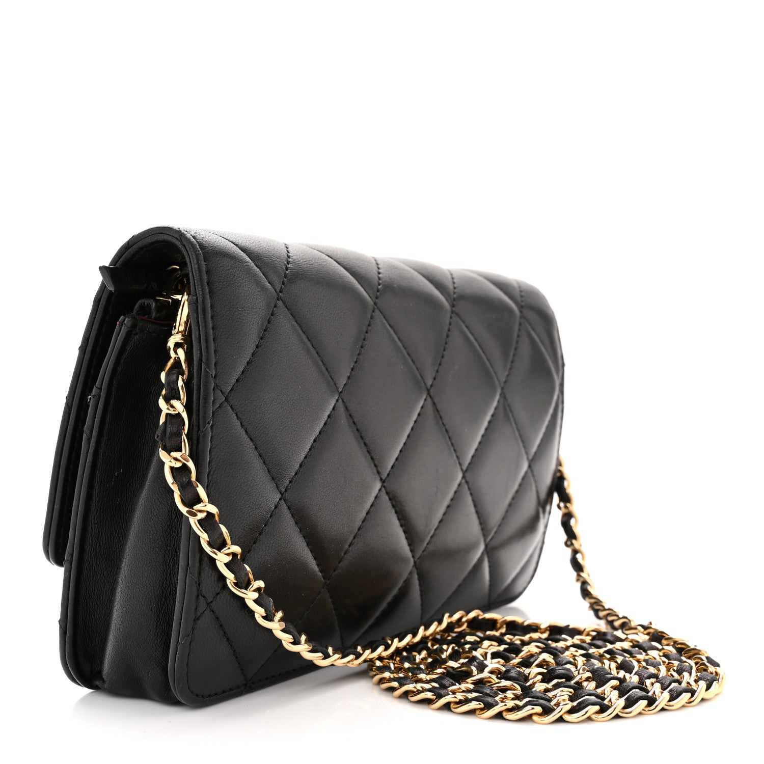 Chanel Lambskin Quilted Golden Class Wallet on Chain WOC Black 2 of 9
