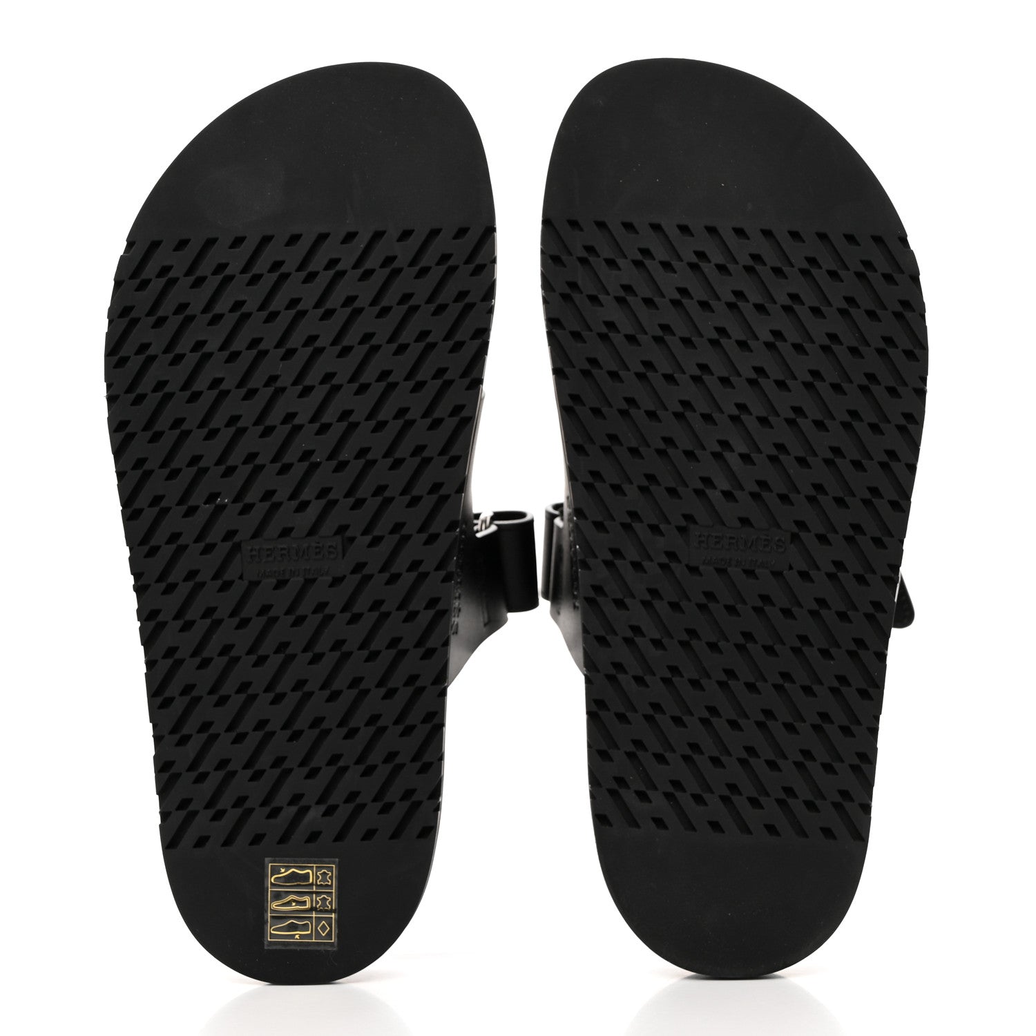 Hermes Calfskin Womens Chypre Sandals 37 Black 5 of 9