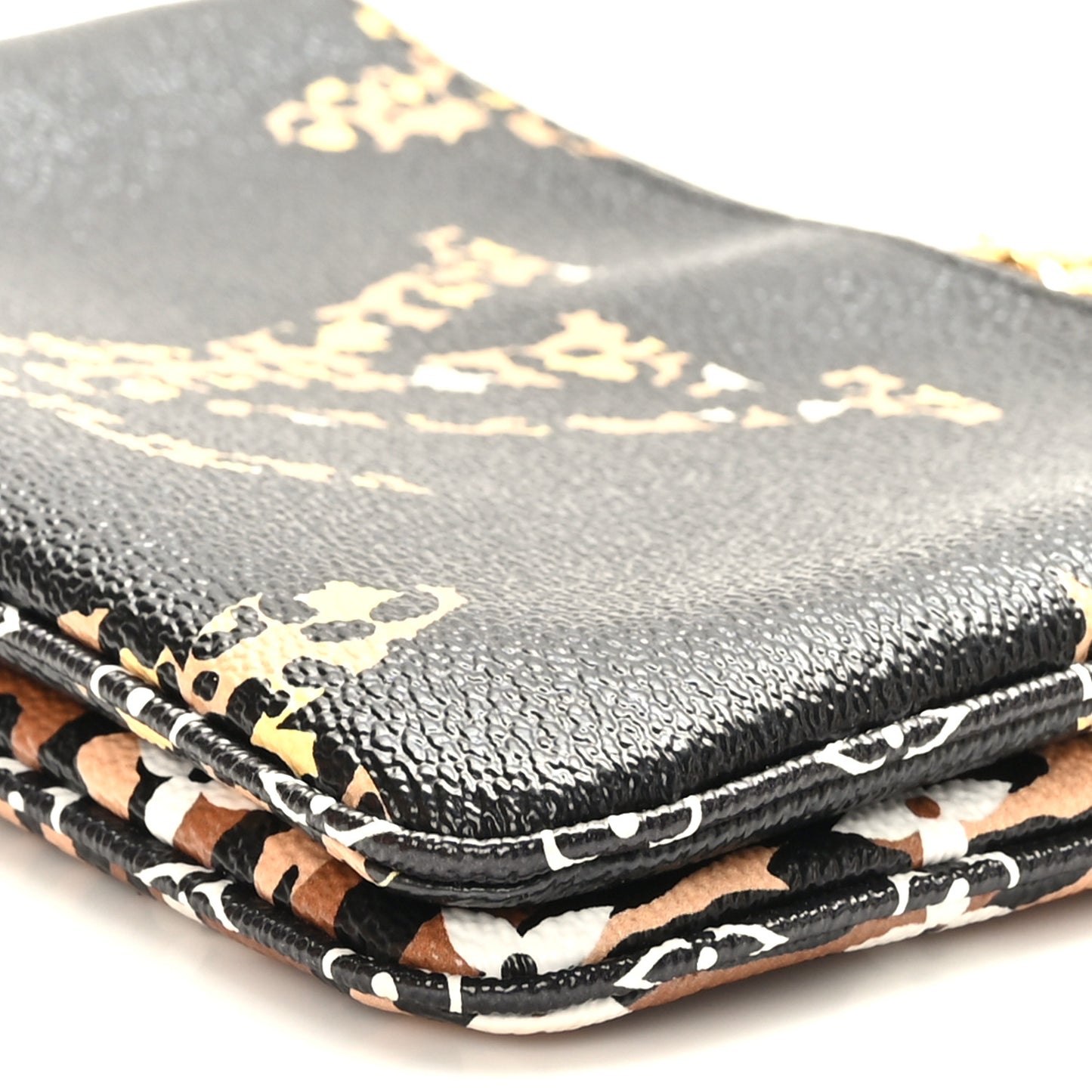 Monogram Giant Jungle Pochette Double Zip Black