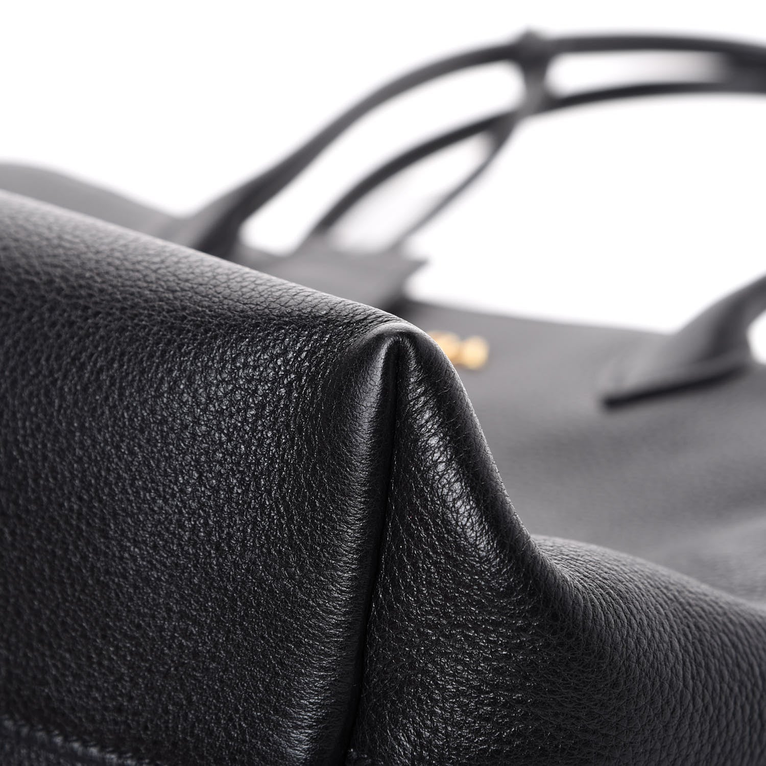 Prada Vitello Daino Side Zip Tote Black 8 of 14