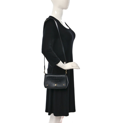 Burberry Calfskin Horseferry Print Small Crossbody Bag Black 2 of 9