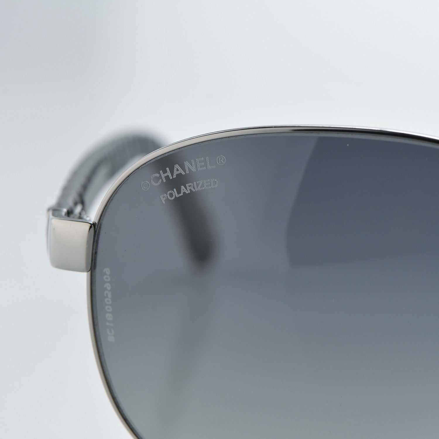 Chanel Pilot Summer Polarized Aviator Sunglasses 4204-Q Black 7 of 9