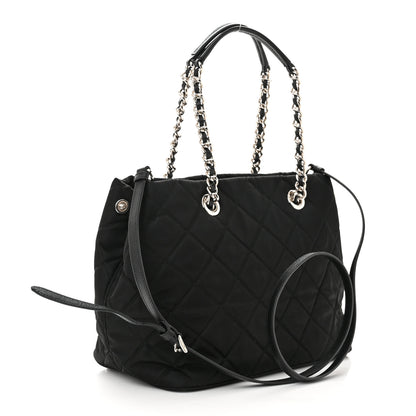 Prada Nylon Tessuto Impuntu Quilted Tote Black 2 of 9