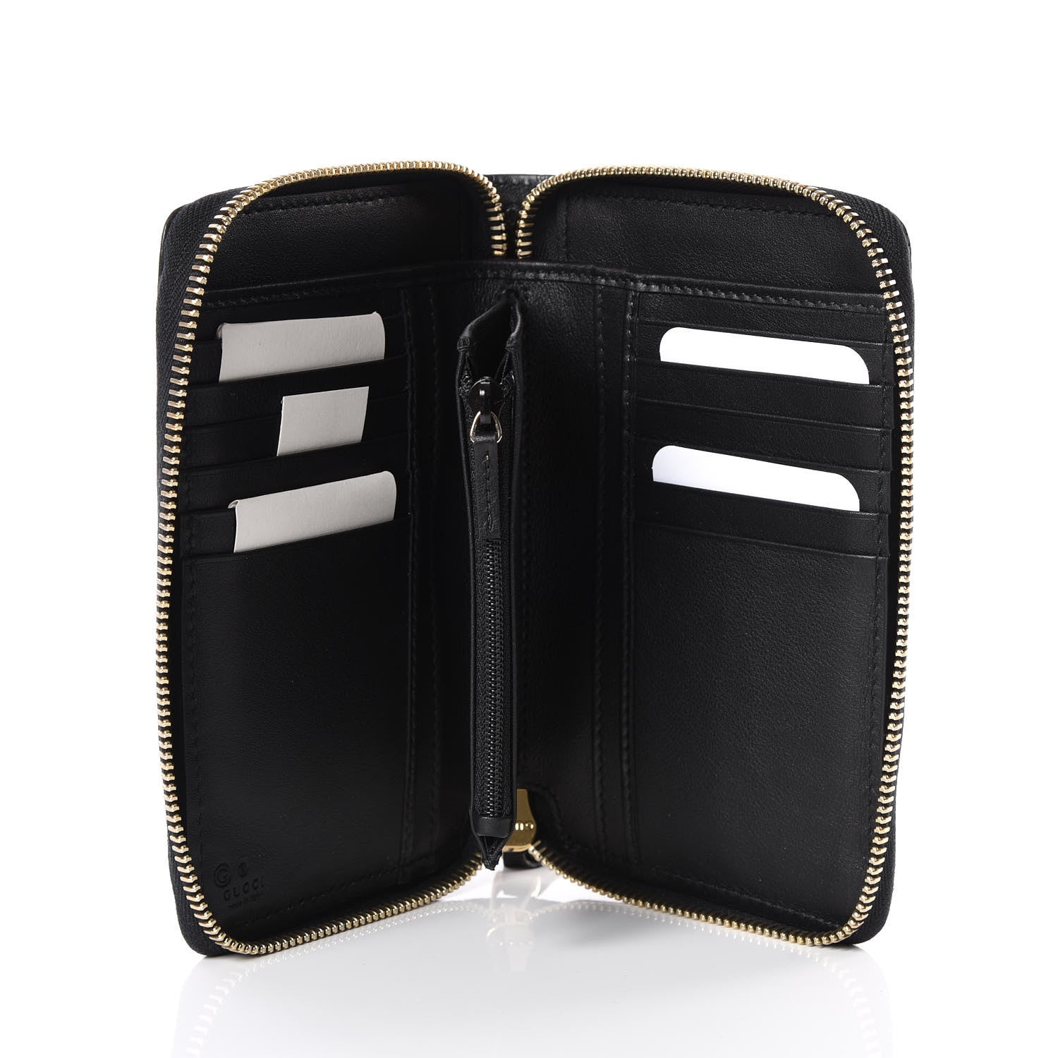 Gucci Soft Microguccissima Zip Around Organizer Wallet Black 4 of 11