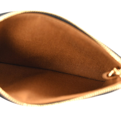 Celine Triomphe Canvas Logo Coin and Card Pouch With Hook Black 6 of 10