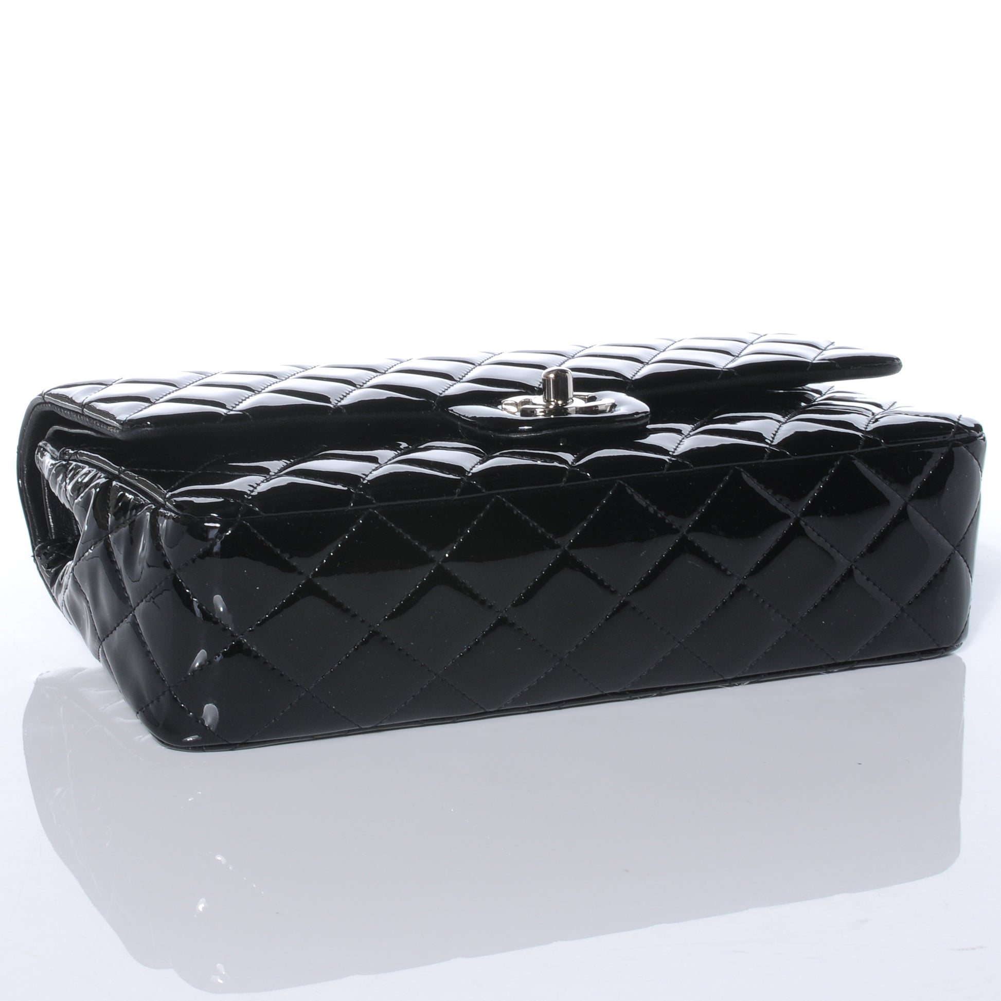 Chanel Patent Medium Double Flap Black 4 of 8