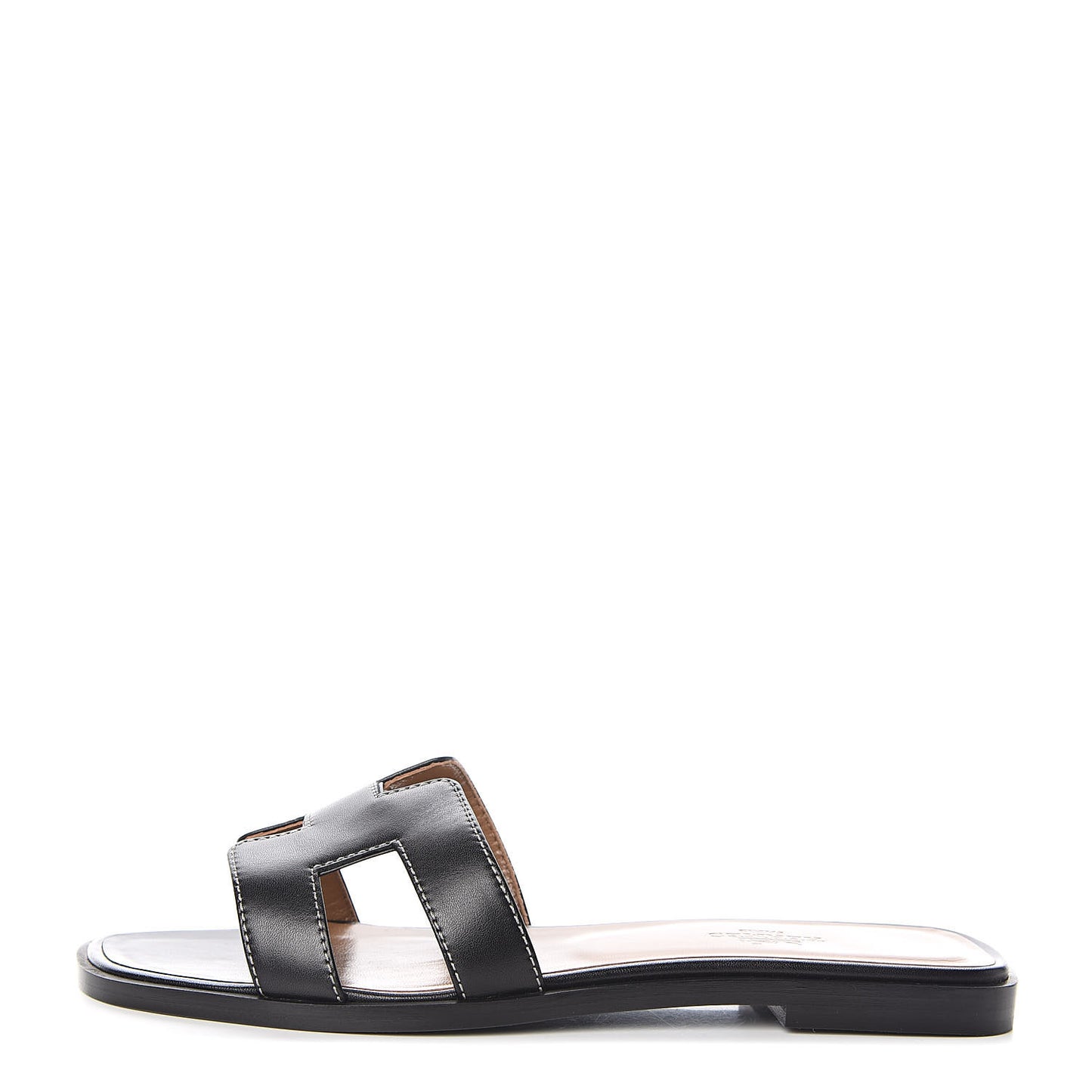 Box Calfskin Oran Sandals 36.5 Black