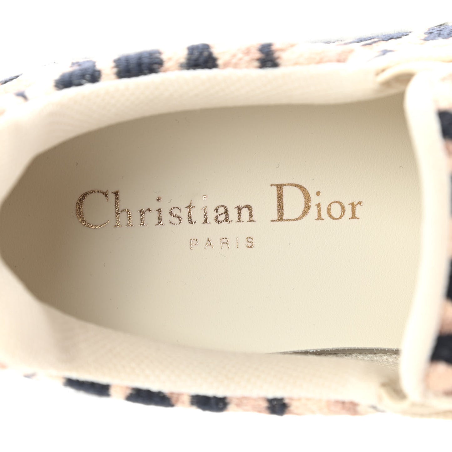 Canvas Tie and Dior Embroidered Womens Solar Slip On Sneakers 38 Multicolor