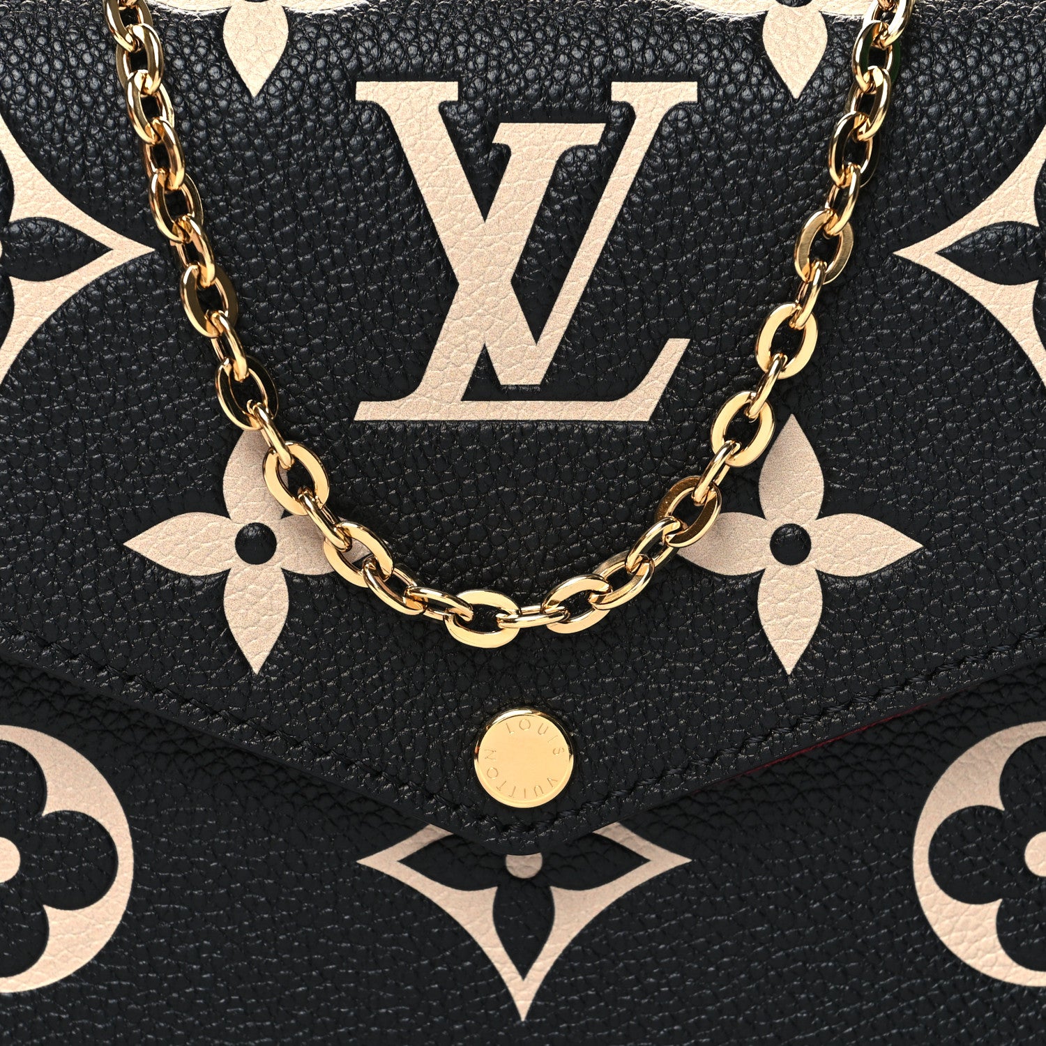 Louis Vuitton Empreinte Monogram Giant Felicie Pochette Black Beige 10 of 12
