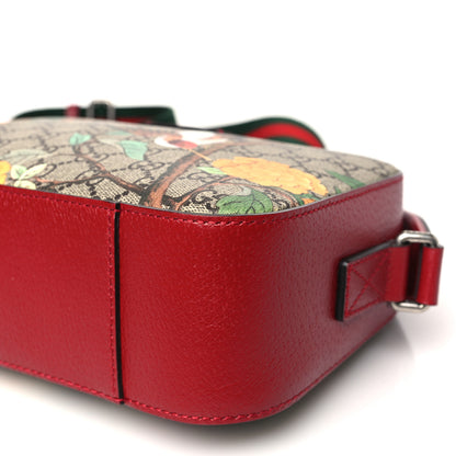Gucci GG Supreme Monogram Tian Web Camera Bag Beige Multicolor Red 10 of 10
