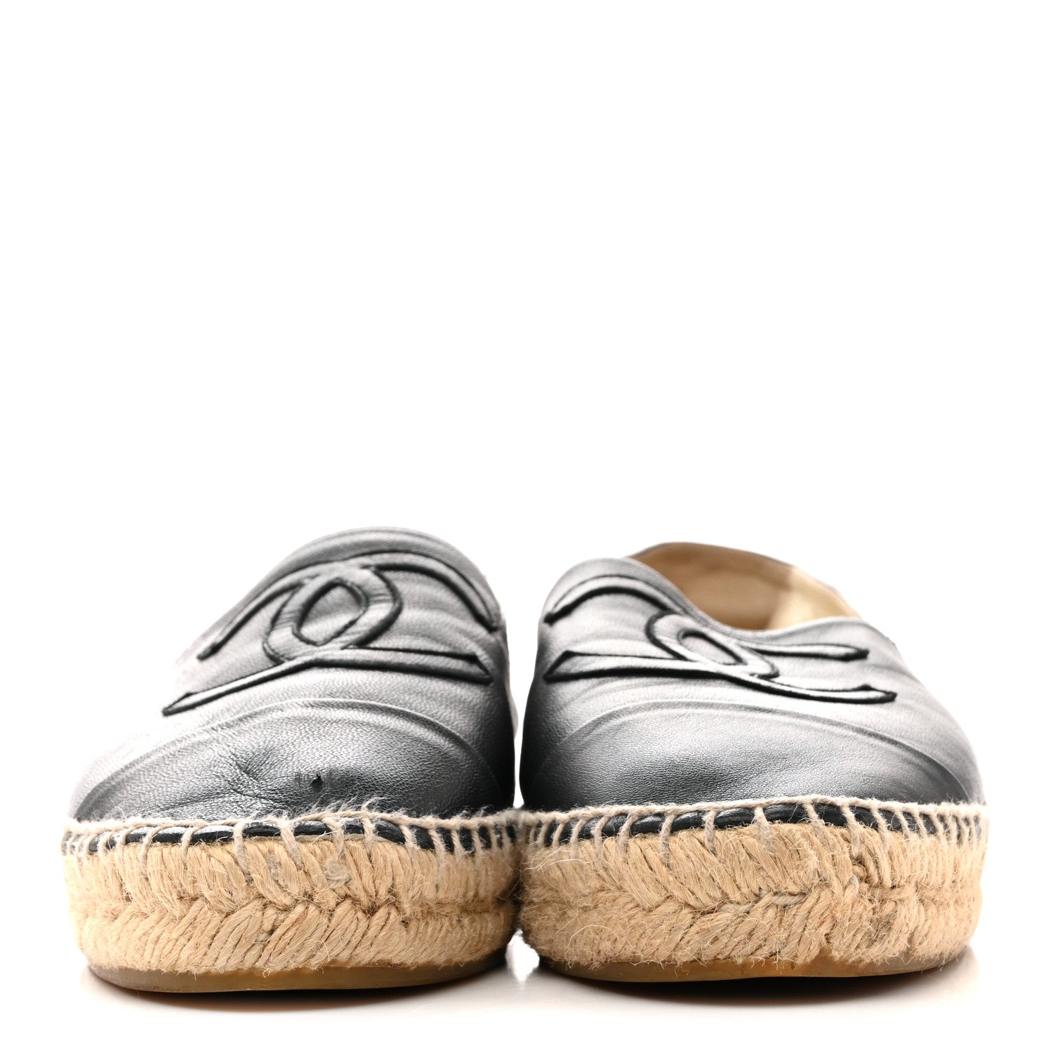 Chanel Lambskin CC Espadrilles 38 Dark Navy 3 of 13