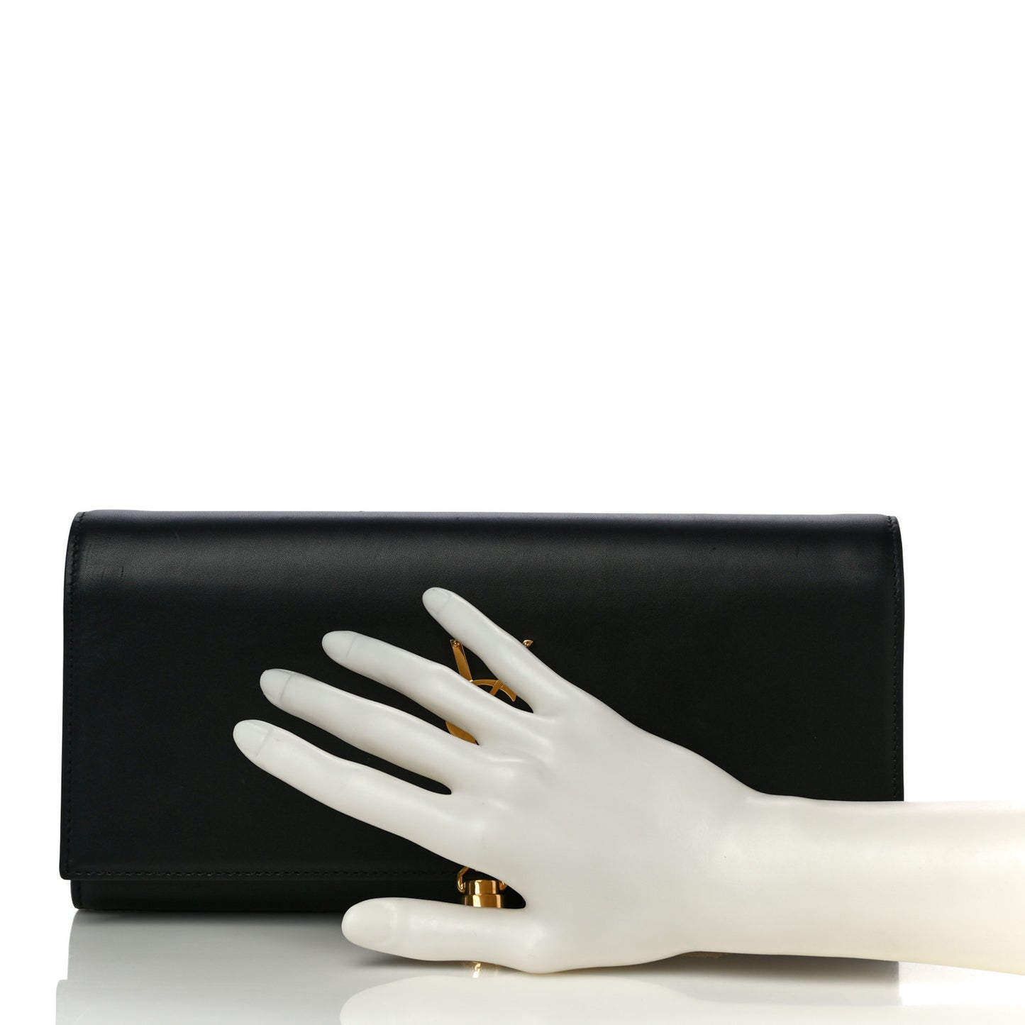 Calfskin Classic Monogram Tassel Clutch Black