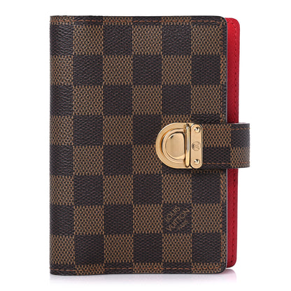 Louis Vuitton Damier Ebene Koala Small Ring Agenda Cover Red 1 of 6