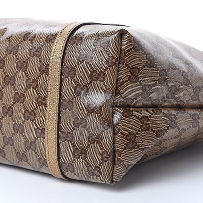 Gucci Crystal Monogram Medium Joy Tote Gold 9 of 10