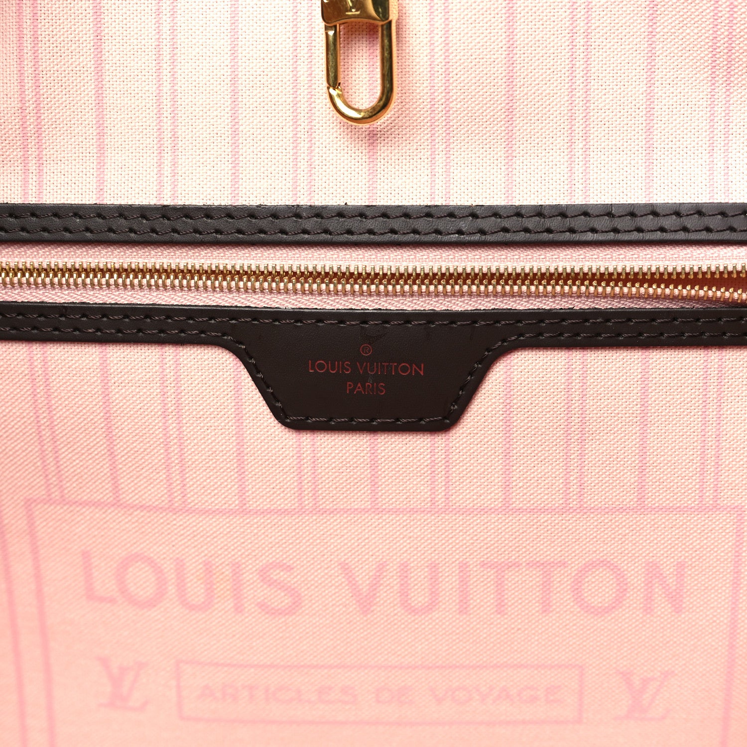Louis Vuitton Damier Ebene Neo Neverfull MM Rose Ballerine 7 of 10