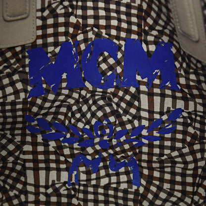 MCM Visetos Medium Liz Reversible Shopper Tote Beige 10 of 24