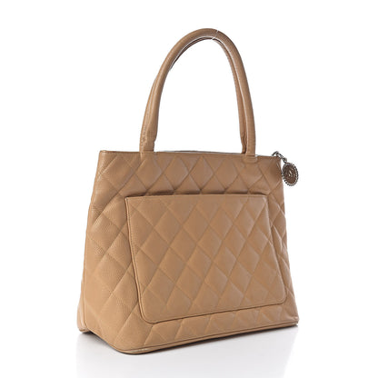 Chanel Caviar Quilted Medallion Tote Beige 3 of 13