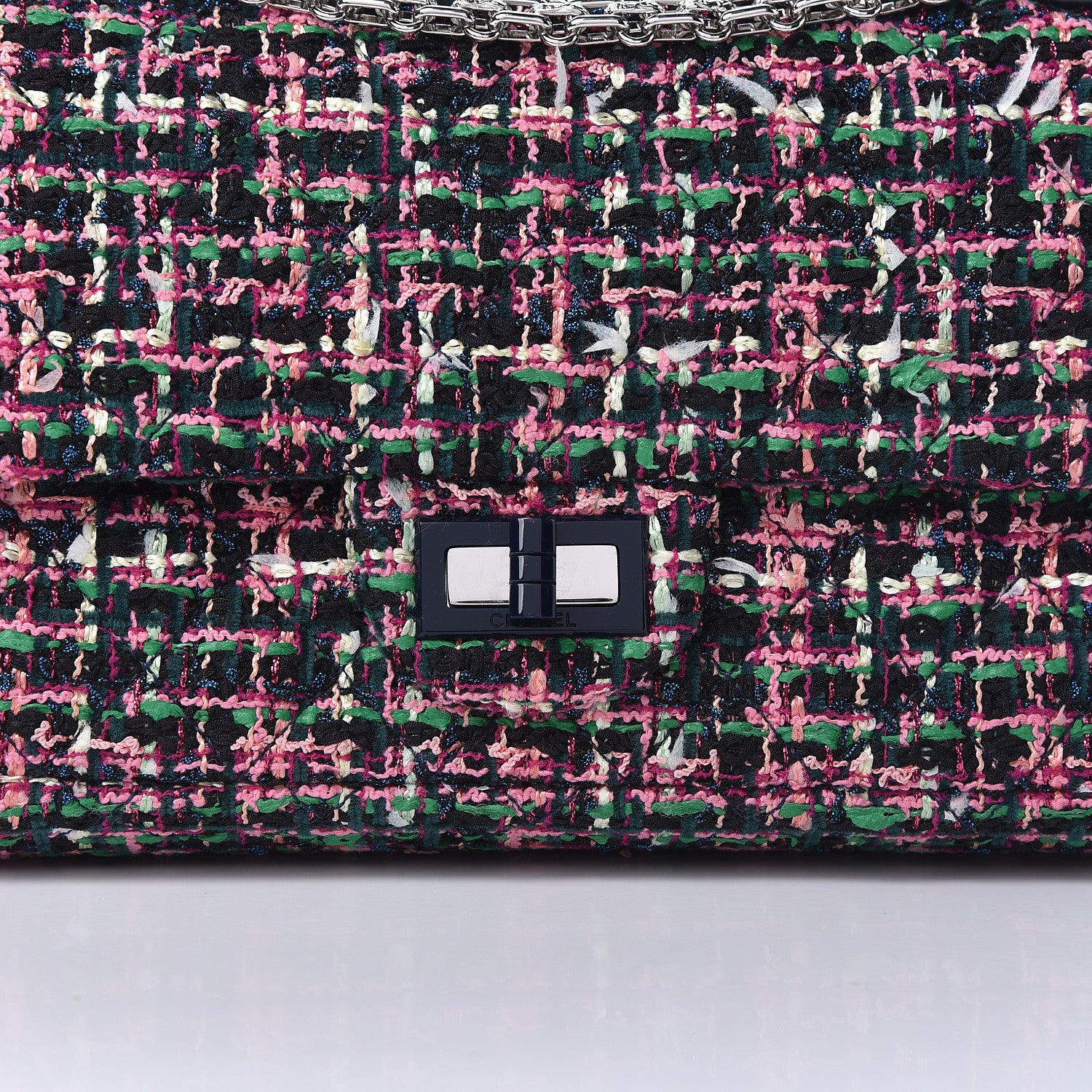 Chanel Tweed Resin 2.55 Reissue 225 Flap Pink 7 of 10