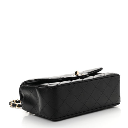 Chanel Lambskin Quilted Mini Rectangular Flap Black 3 of 9