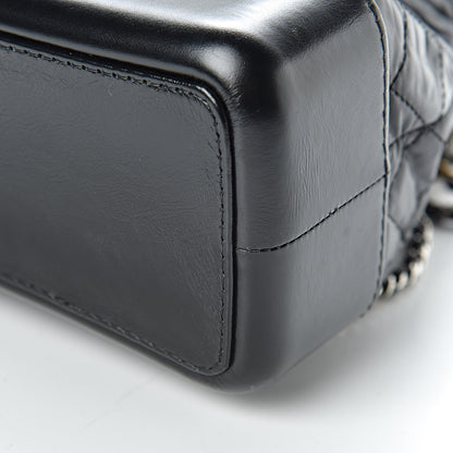 Chanel Aged Calfskin Quilted Gabrielle Backpack Black 12 of 13