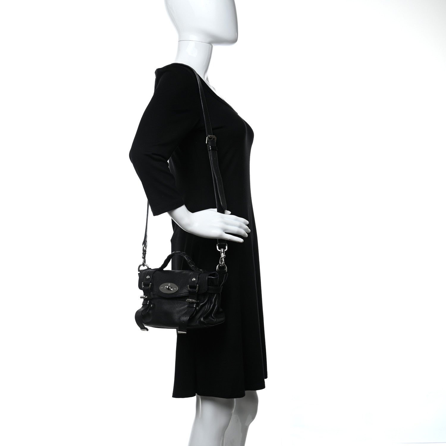 Mulberry Goatskin Mini Alexa Black 2 of 8