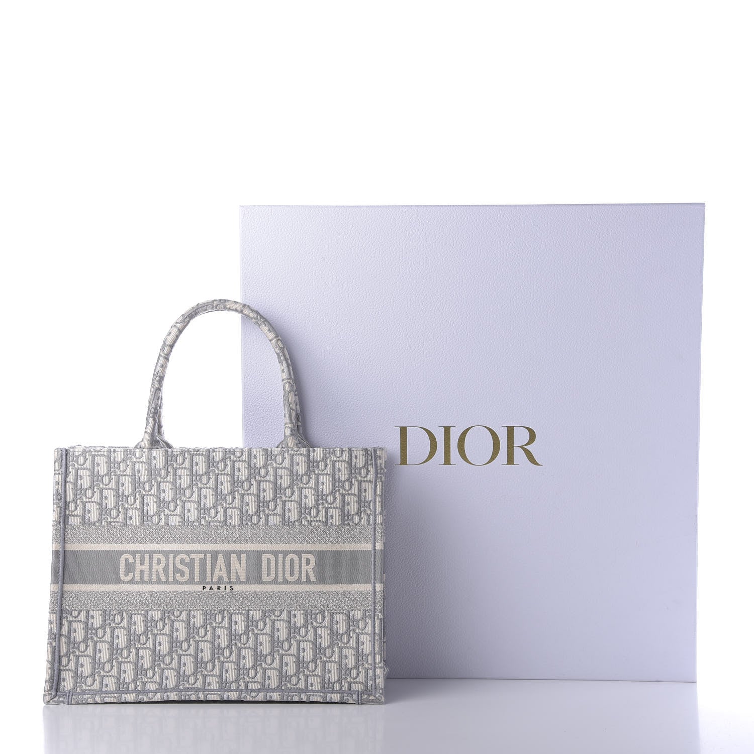 Christian Dior Oblique Medium Book Tote Grey 10 of 10
