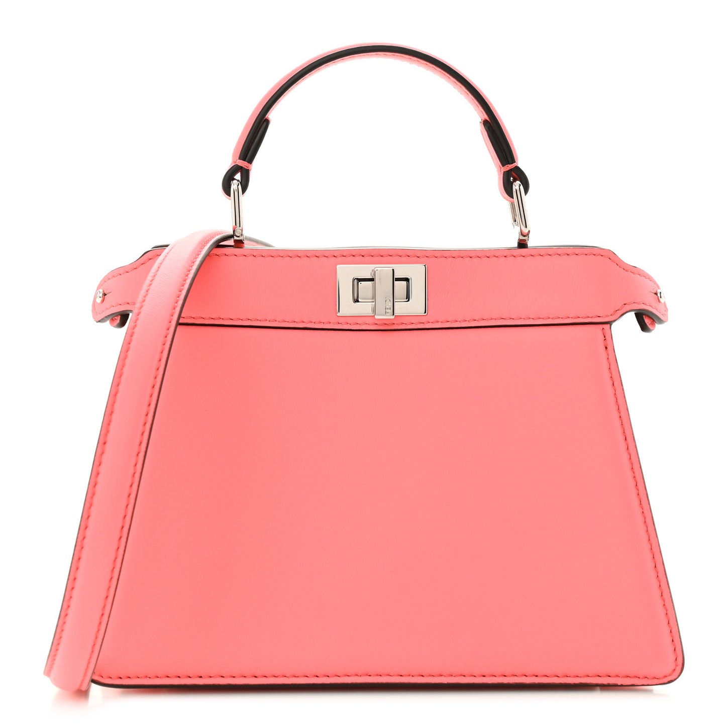 Shiny Nappa Petite Peekaboo I SEE U Satchel Pink Dalia