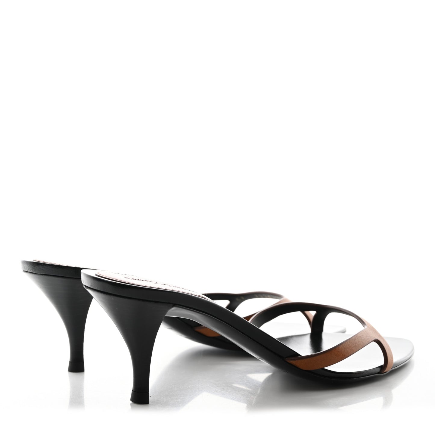 Calfskin Carla 60 Mule Sandals 37 Cuoio
