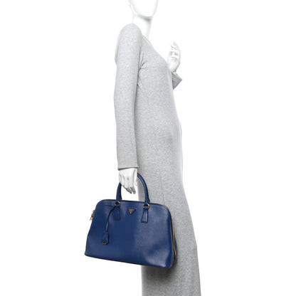 Prada Saffiano Lux Large Promenade Tote Bluette 2 of 15