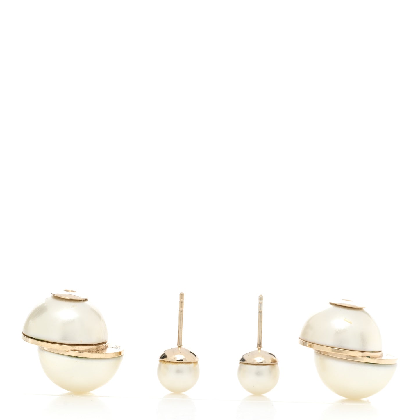 Pearl Mise En Dior Tribal Earrings Gold