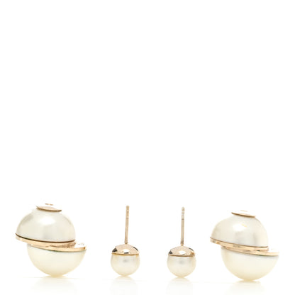 Christian Dior Pearl Mise En Dior Tribal Earrings Gold 3 of 5