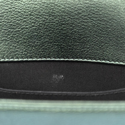 Chanel Iridescent Goatskin Quilted Medium Boy Flap Green 12 of 14