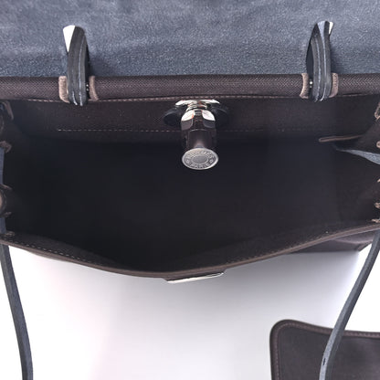 Hermes Toile Vache Hunter Herbag Zip 31 PM Black Ebene 4 of 8