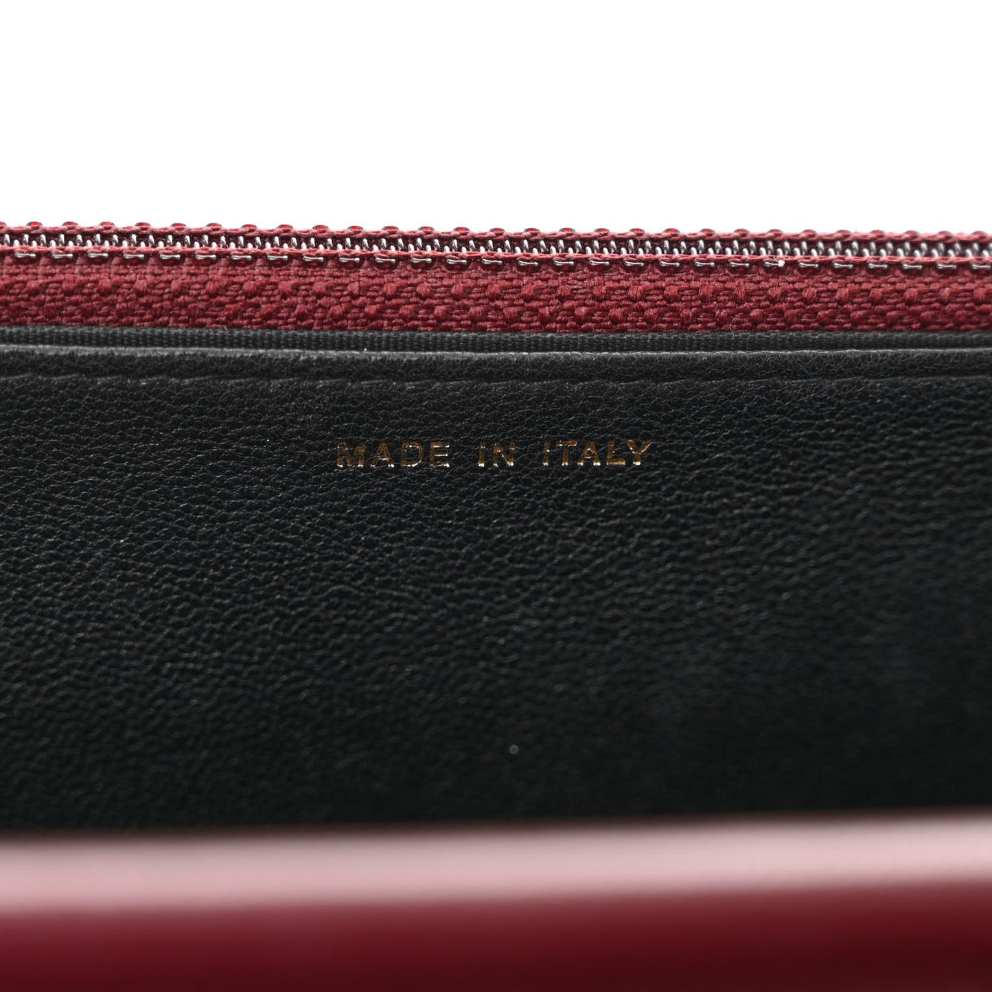 Sheepskin Quilted Mademoiselle Vintage Wallet On Chain WOC Burgundy